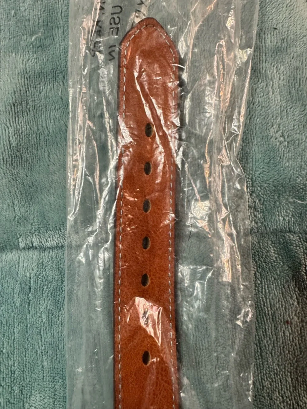 Kids Black Leather Belt with Teal & Light Blue Arrow Embroidery